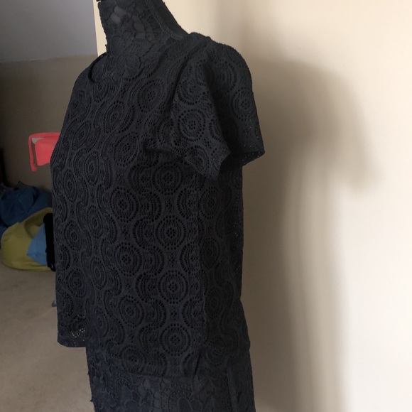 Black Lacey short sleeve top - Picture 2 of 3